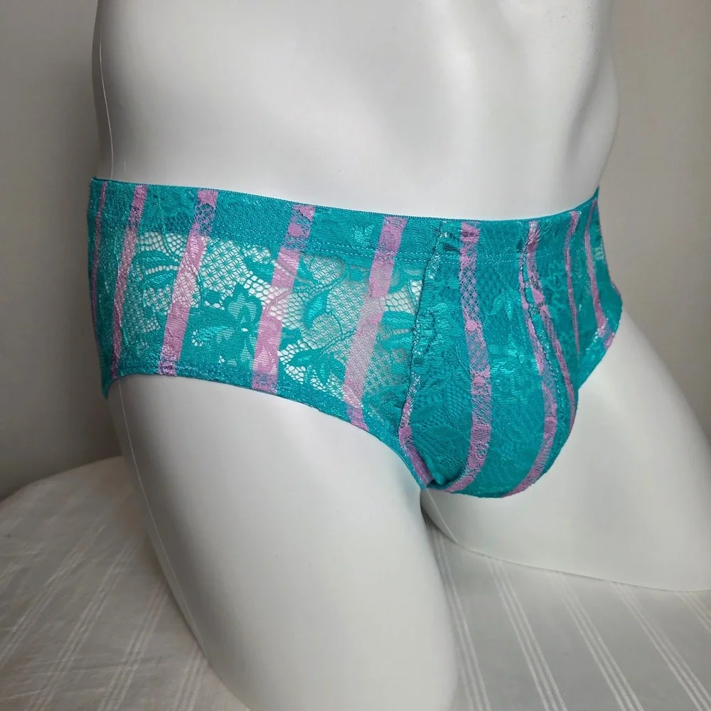 Cosabella Men Luxury Italian Floral Lace Comfort Micro Brief Designer Underwear